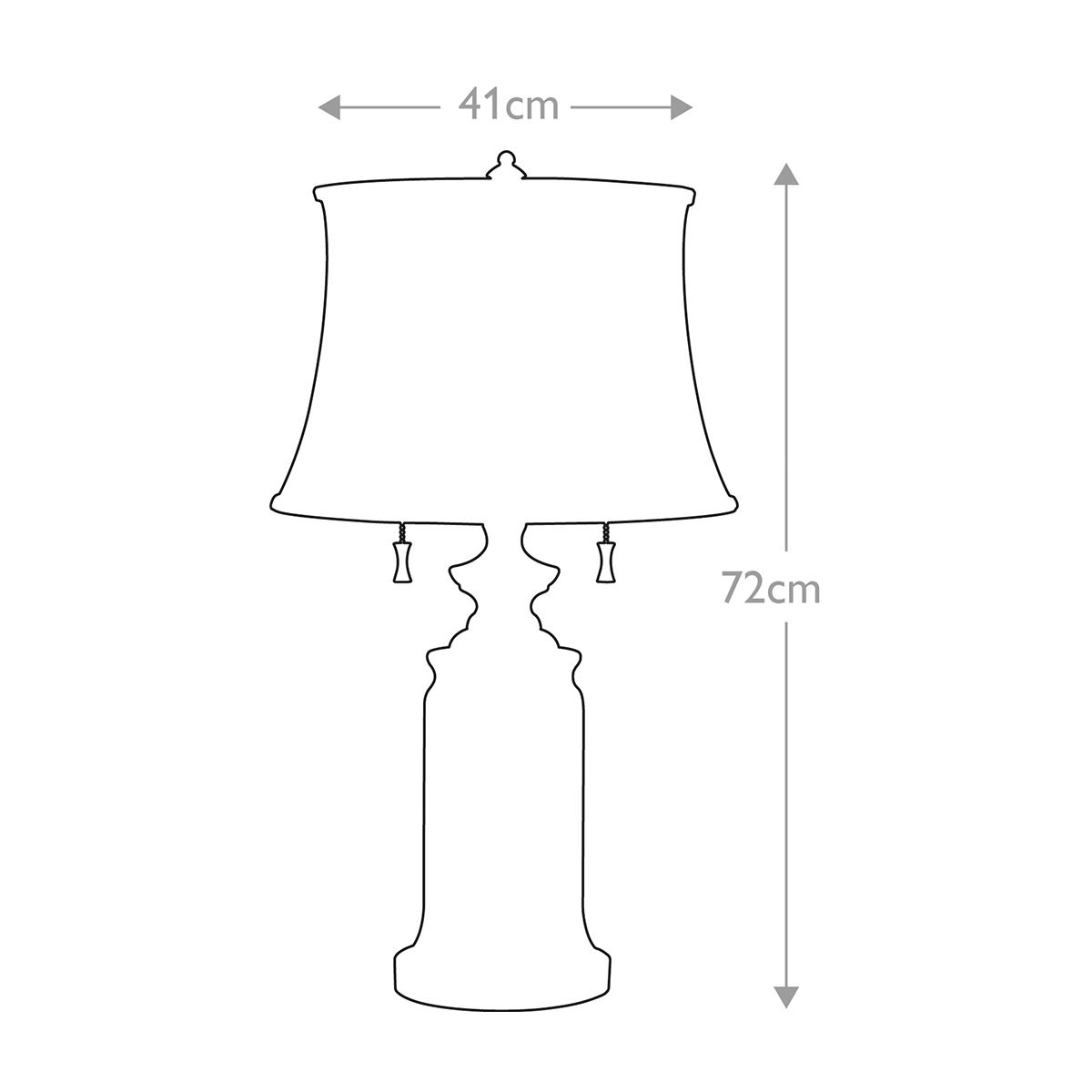 Tischlampe „Stateroom“ mit 2 Lichtern, Antik - Nickel, Schirm in echtem Weiß - Elsteadlighting - FE - STATEROOM - TL - AN