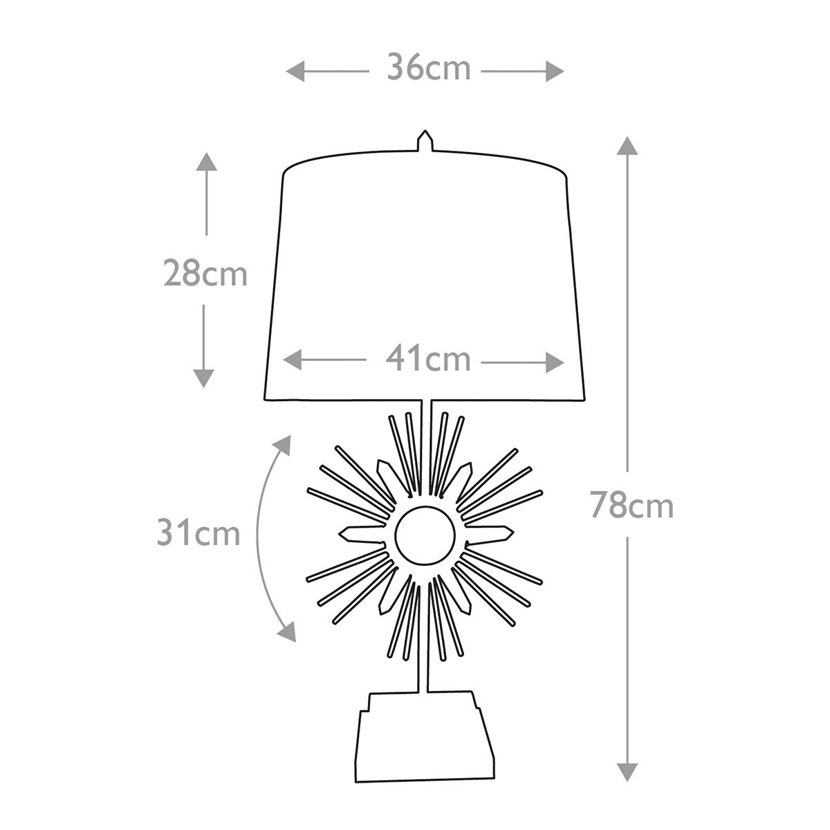 Tischlampe Sun King, 1-flammig, Antik-Gold, cremefarbener Schirm - Elsteadlighting - leuchtengrosshandel24