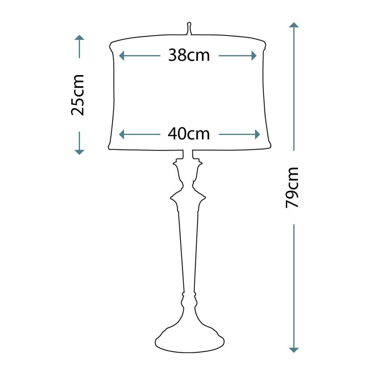 Tischlampe Syracuse 1-flammig - Antik-Nickel - Elsteadlighting - leuchtengrosshandel24
