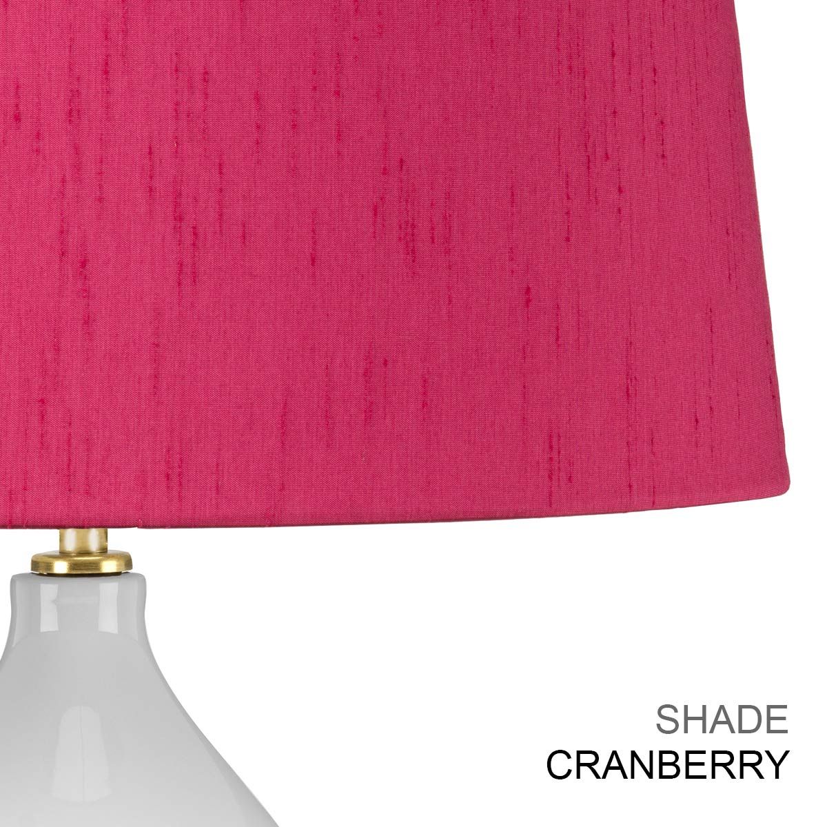 Tischleuchte Isla 1 Light - Messing gealtert, Weiß, Rosa mit Lampenschirm in Cranberry-Pink - Elsteadlighting - leuchtengrosshandel24