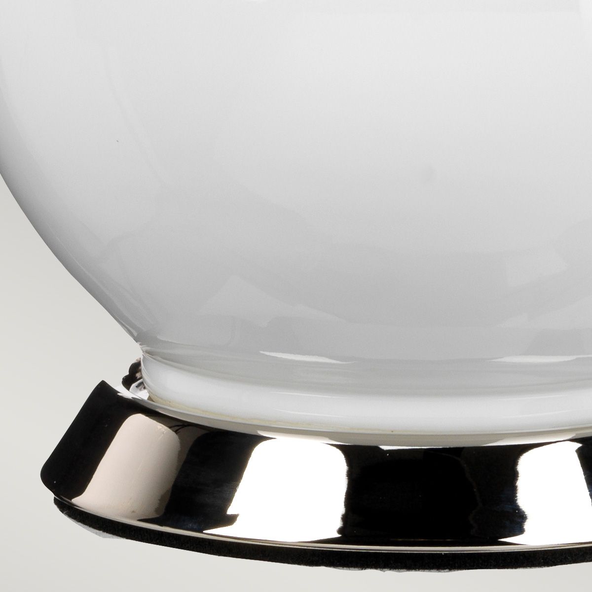 Tischleuchte Isla 1 Light - Poliertes Nickel, Weiß, Blau mit Lampenschirm in Liberty-Blau - Elsteadlighting - leuchtengrosshandel24