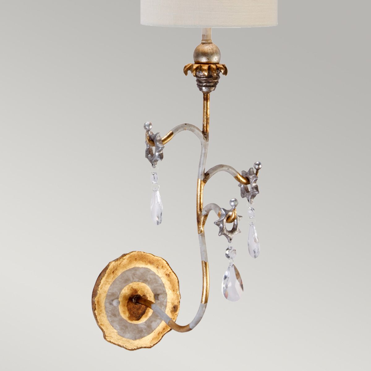 Tivoli 1-flammige Wandleuchte - Gold- und Creme-Patina - Elsteadlighting - leuchtengrosshandel24