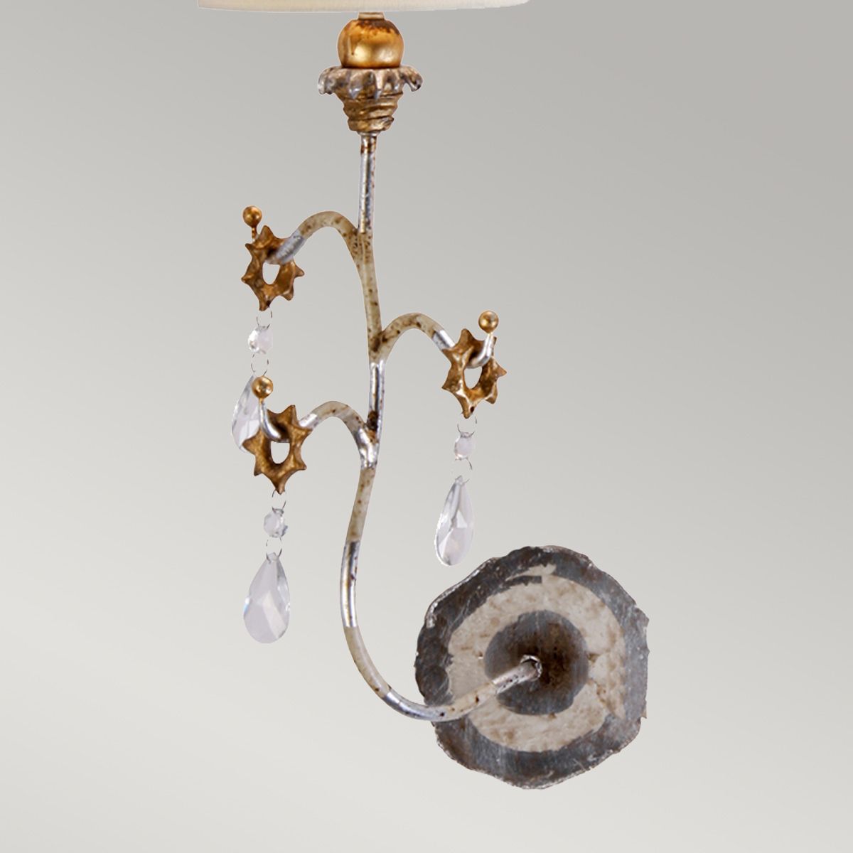 Tivoli 1-flammige Wandleuchte - Silber & Creme Patina - Elsteadlighting - leuchtengrosshandel24