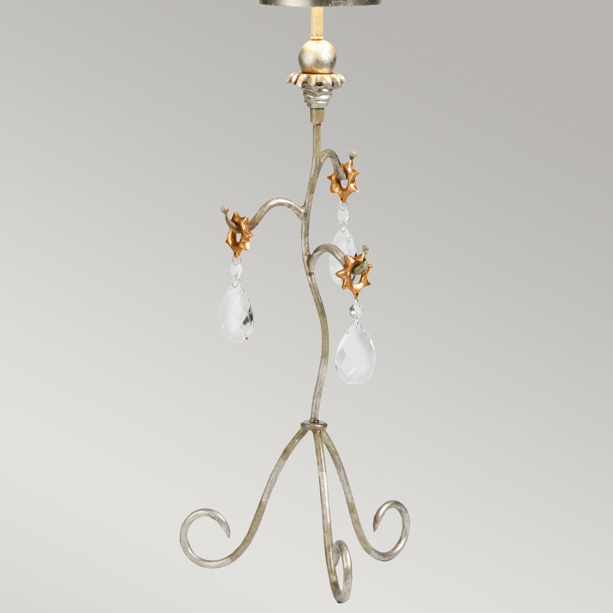 Tivoli Tischlampe mit 1 Licht, Silber und Cremefarbene Patina - Elsteadlighting - leuchtengrosshandel24