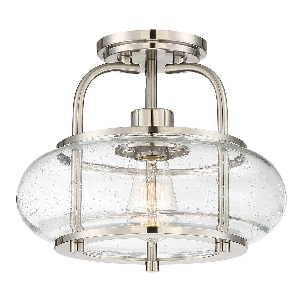 Trilogy 1-flammige Halbdeckenleuchte - gebürstetes Nickel - Elsteadlighting - leuchtengrosshandel24