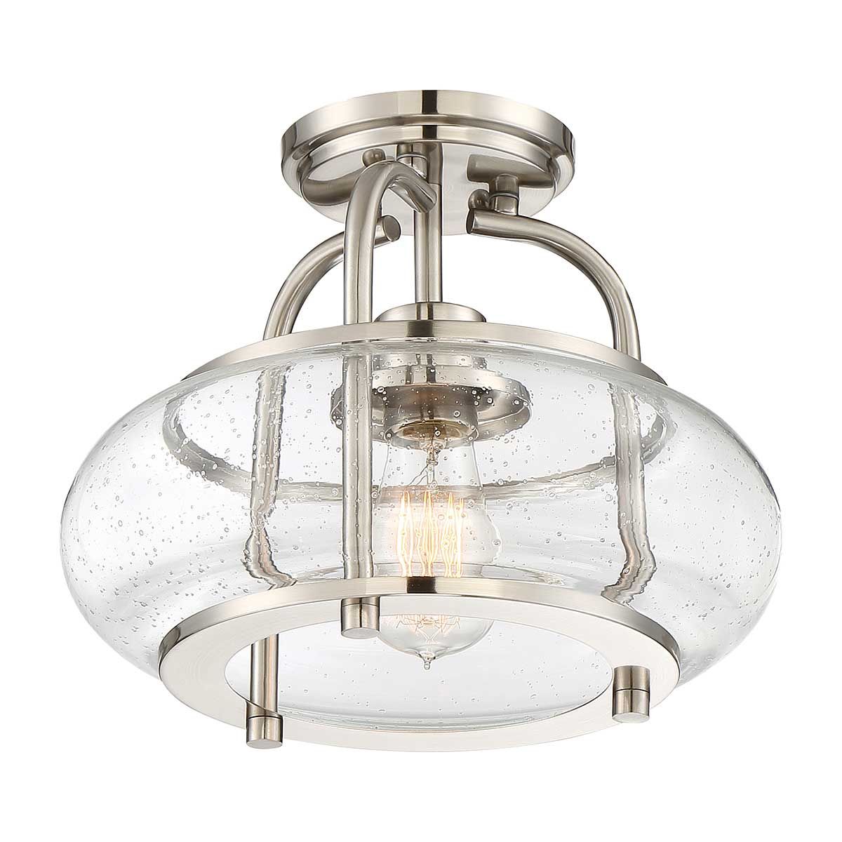 Trilogy 1-flammige Halbdeckenleuchte - gebürstetes Nickel - Elsteadlighting - leuchtengrosshandel24