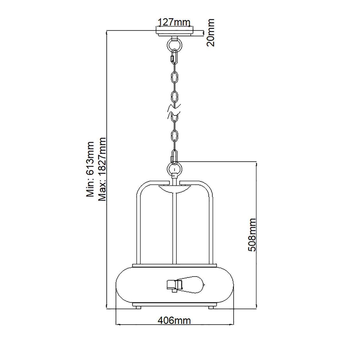 Trilogy 3-flammige Pendelleuchte - Altbronze - Elsteadlighting - leuchtengrosshandel24