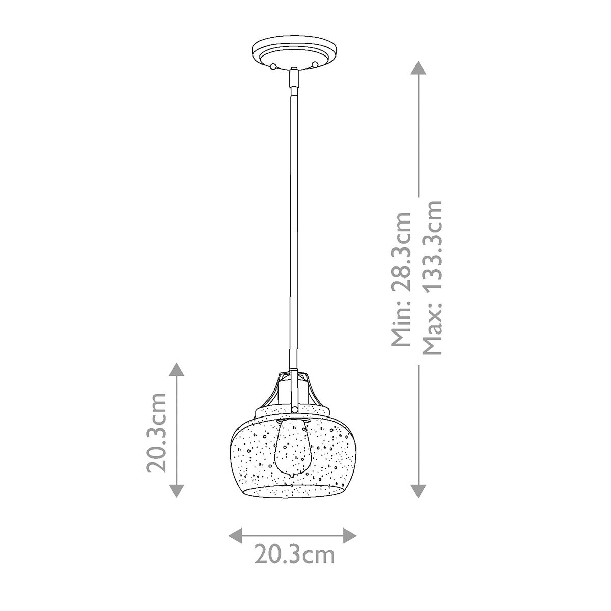Urban Renewal 1-flammige Mini-Pendelleuchte, rustikales Eisen - Elsteadlighting - leuchtengrosshandel24