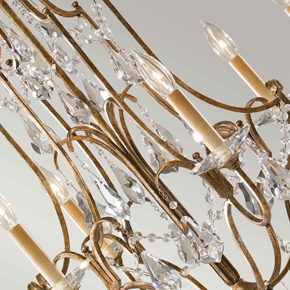 Valentina Kronleuchter mit 6 Lichtern - Oxidierte Bronze - Elsteadlighting - FE - VALENTINA6