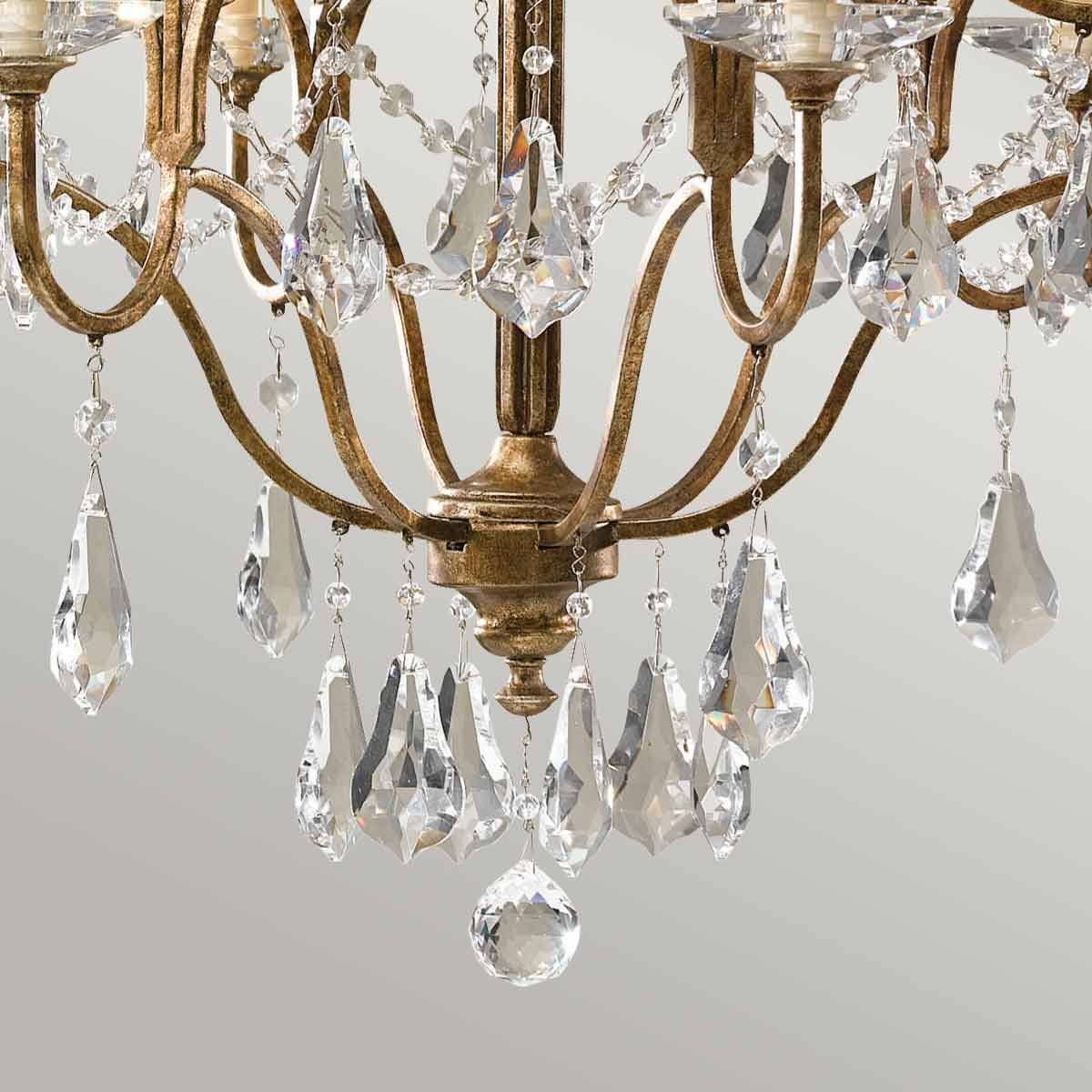 Valentina Kronleuchter mit 6 Lichtern - Oxidierte Bronze - Elsteadlighting - FE - VALENTINA6