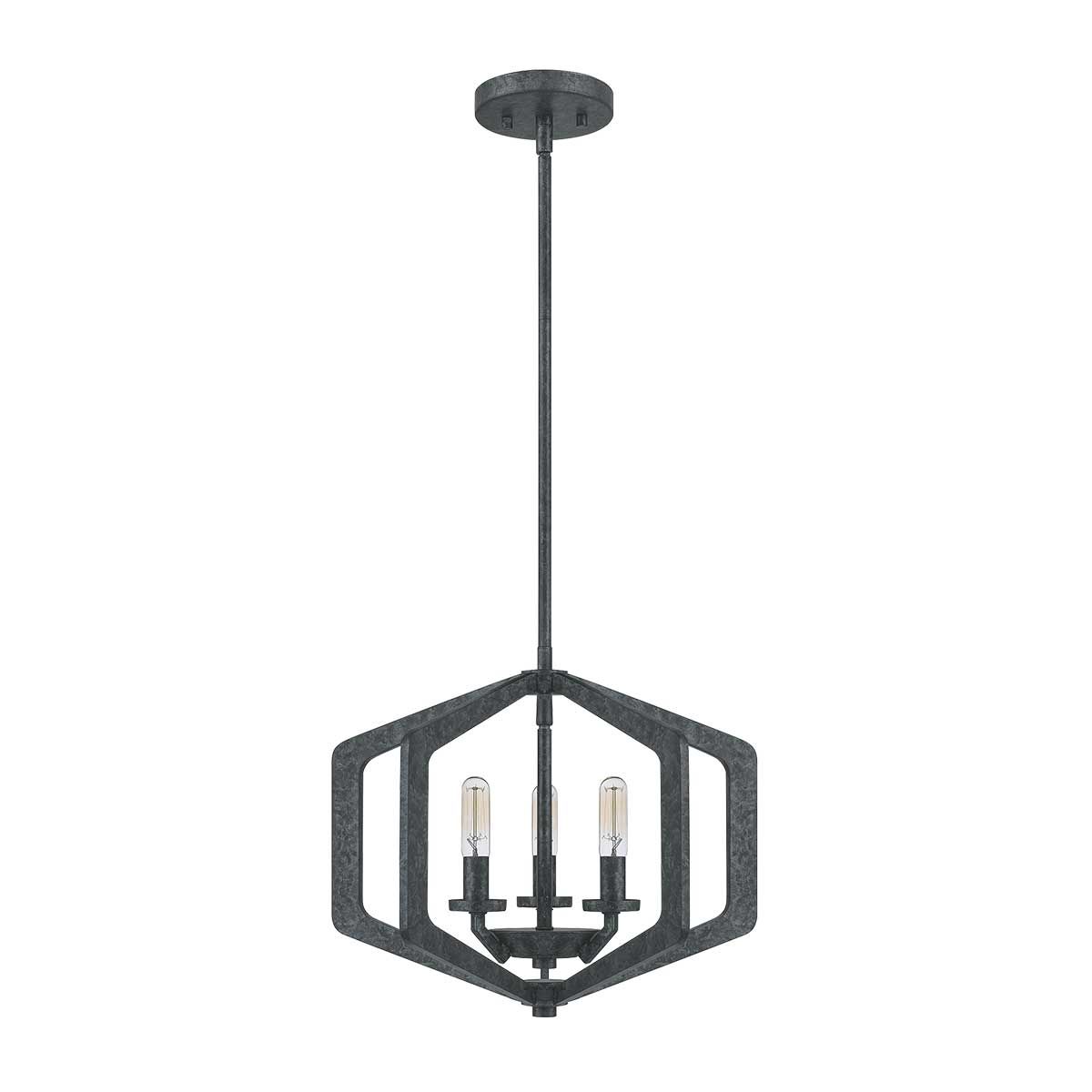 Vanguard Pendelleuchte mit 3 Lichtern - Altschwarz - Elsteadlighting - QZ - VANGUARD - 3P - OK