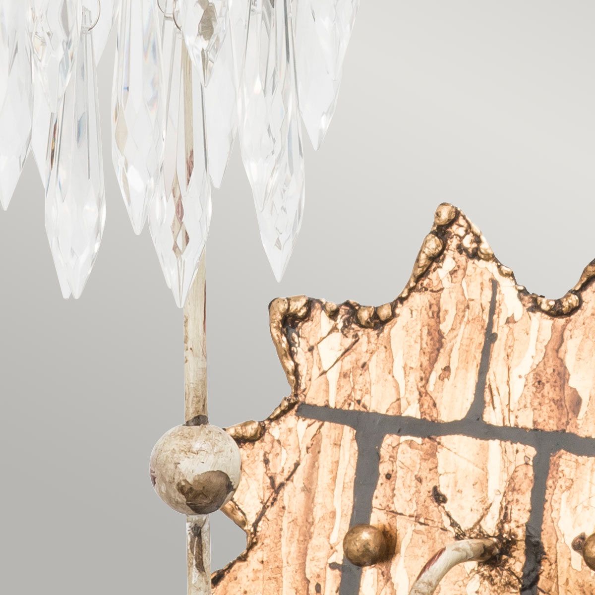 Venezianische 1 - flammige Wandleuchte - Beige Patina & Gold - Elsteadlighting - FB - VENETIAN - W1