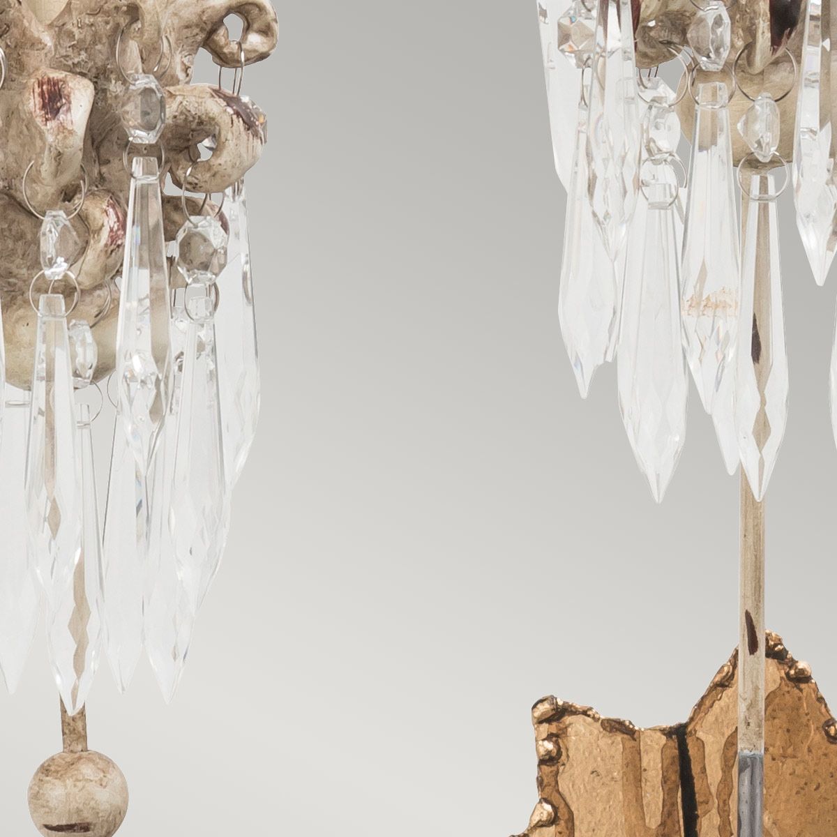 Venezianische 3 - flammige Wandleuchte - Beige Patina & Gold - Elsteadlighting - FB - VENETIAN - W3