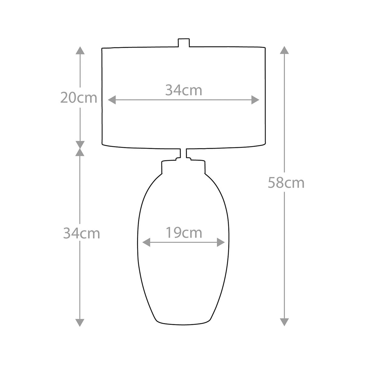 Victor Kleine Tischlampe mit 1 Licht - Creme - Elsteadlighting - VICTOR - SM - TL - CR