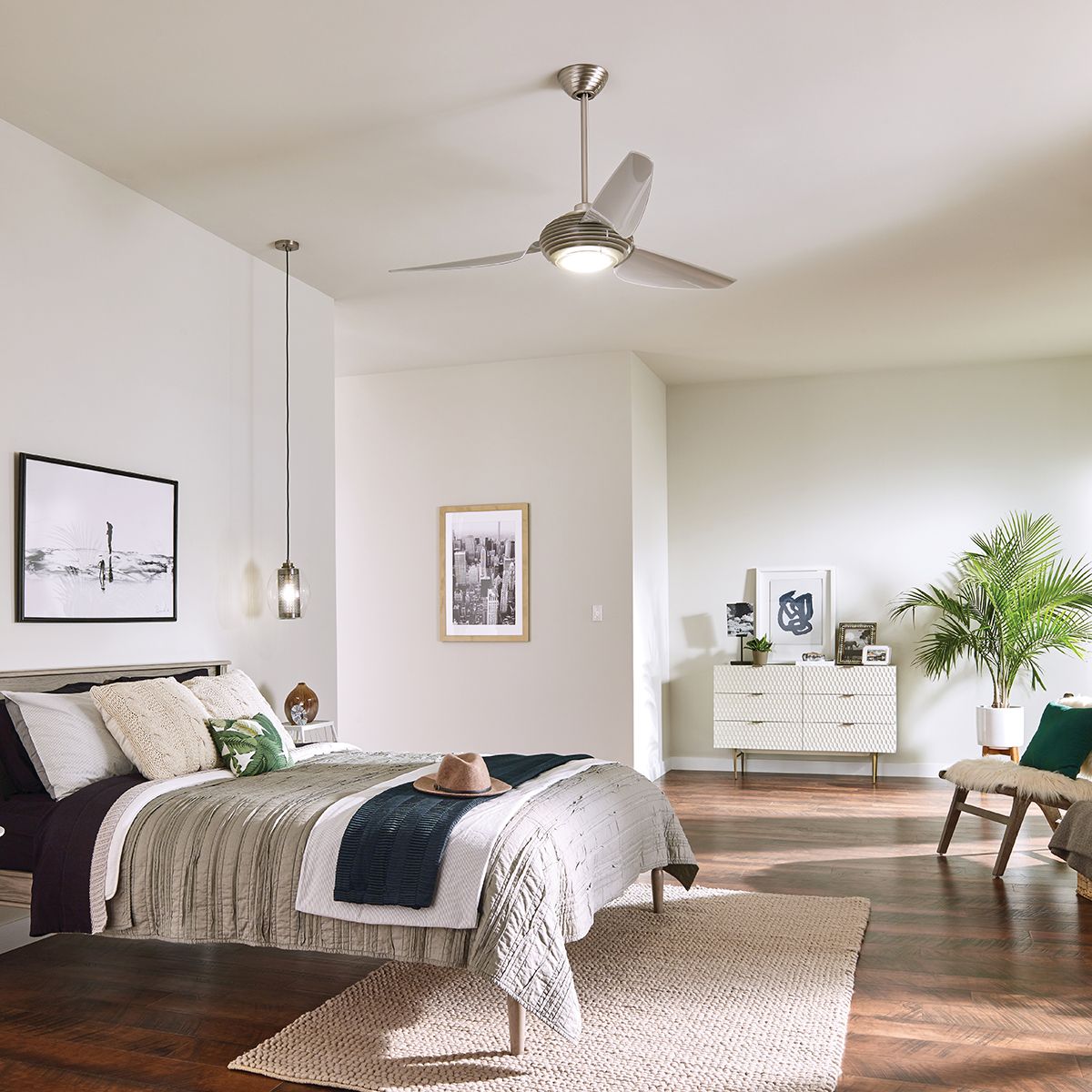 Voya - 60 Zoll / 152 cm Ventilator - Gebürsteter Edelstahl - Elsteadlighting - KLF - VOYA - 60 - BS