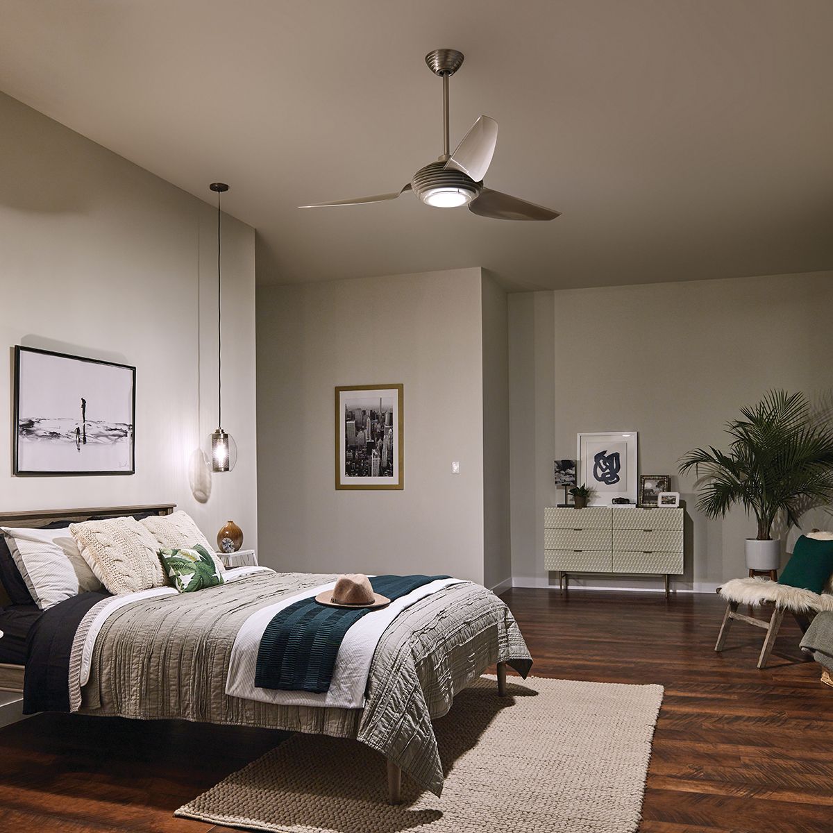 Voya - 60 Zoll / 152 cm Ventilator - Gebürsteter Edelstahl - Elsteadlighting - KLF - VOYA - 60 - BS