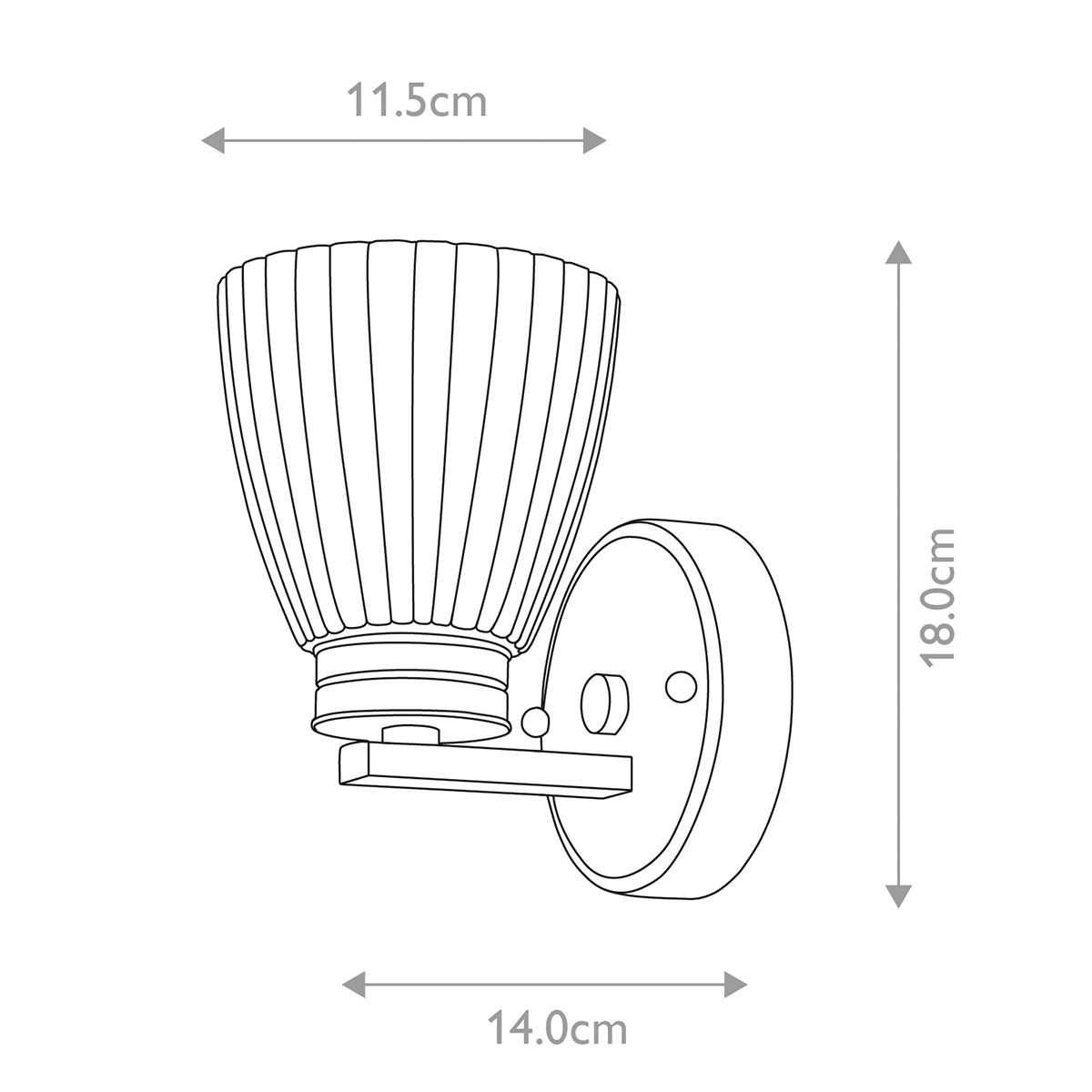 Wallingford 1 - flammige Wandleuchte - Poliertes Chrom - Elsteadlighting - BATH - WL1