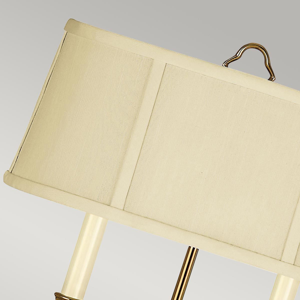 Wandleuchte „Cambridge“ mit 2 Lichtern, brüniertes Messing mit elfenbeinfarbenem Schirm - Elsteadlighting - leuchtengrosshandel24