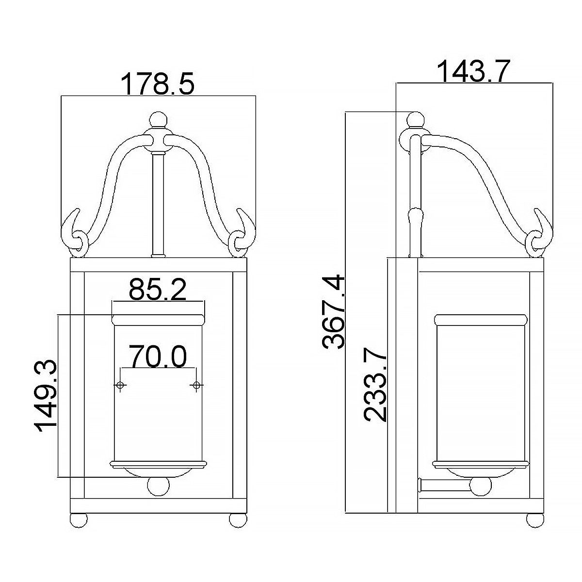 Wandleuchte Declaration 1 - Antikes Schmiedeeisen - Elsteadlighting - leuchtengrosshandel24
