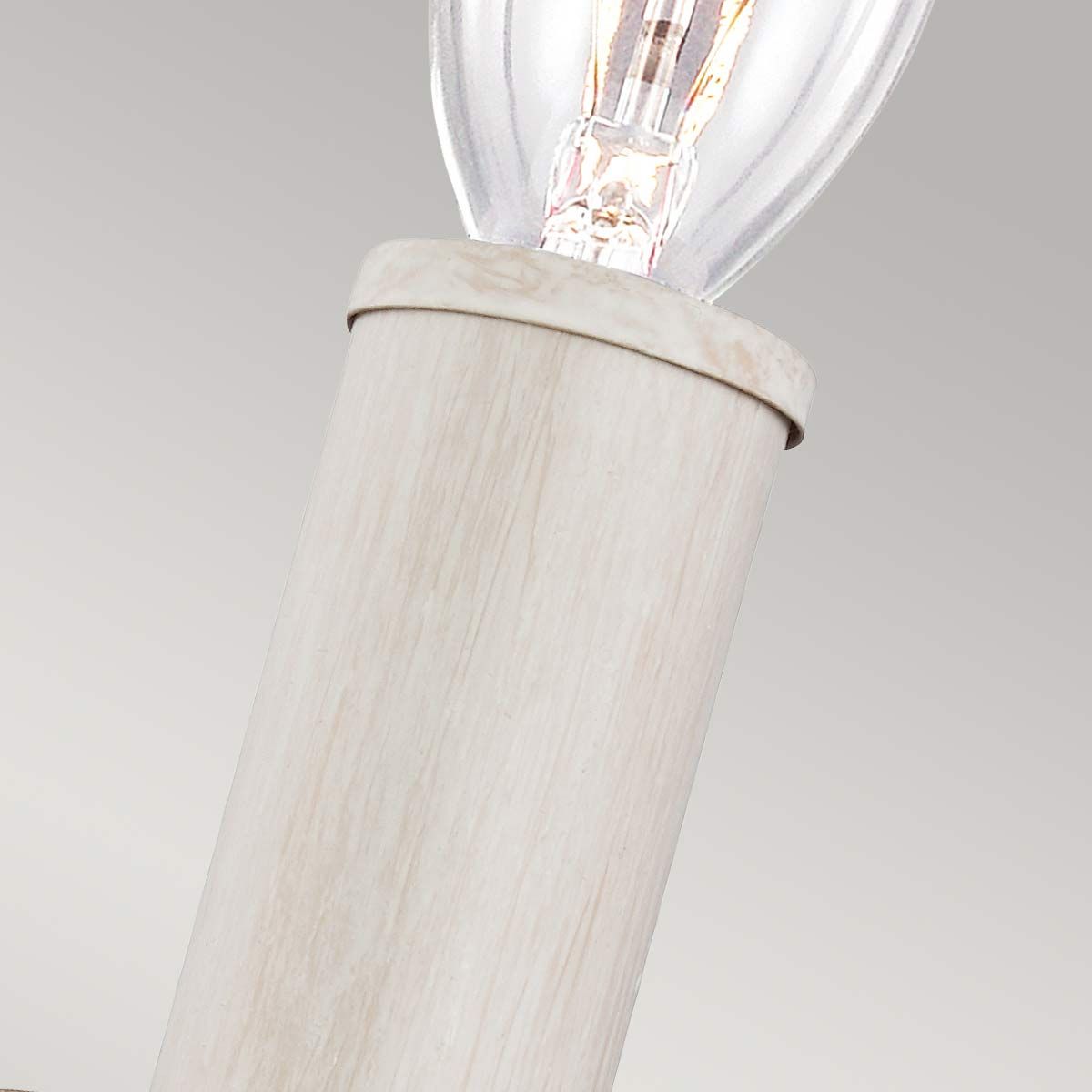 Wandleuchte Hartsville, 1-flammig, Kreidefarbe/Strandholz - Elsteadlighting - leuchtengrosshandel24