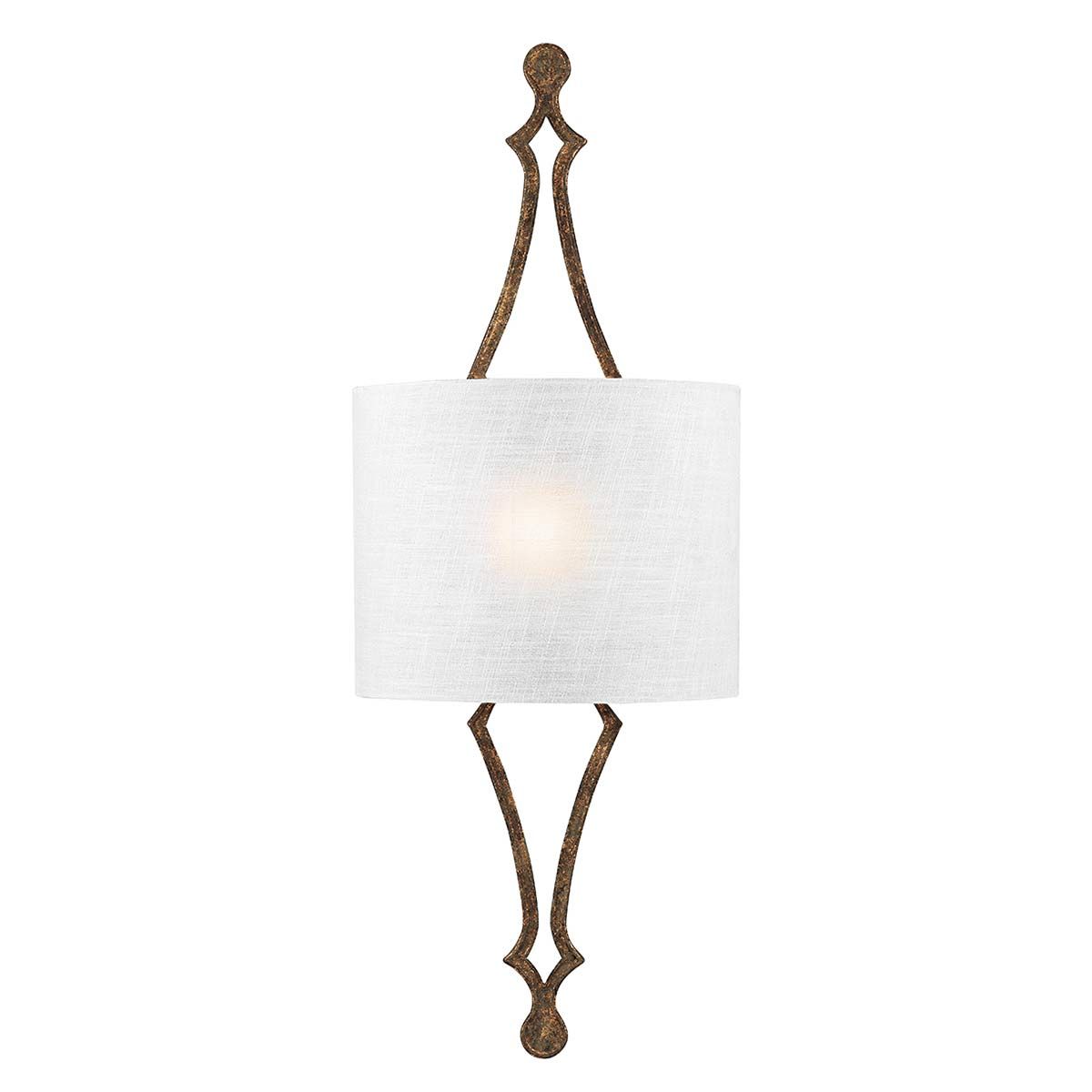 Wandleuchte Tilling 1-flammig - Blattgold im Antik-Look - Elsteadlighting - leuchtengrosshandel24