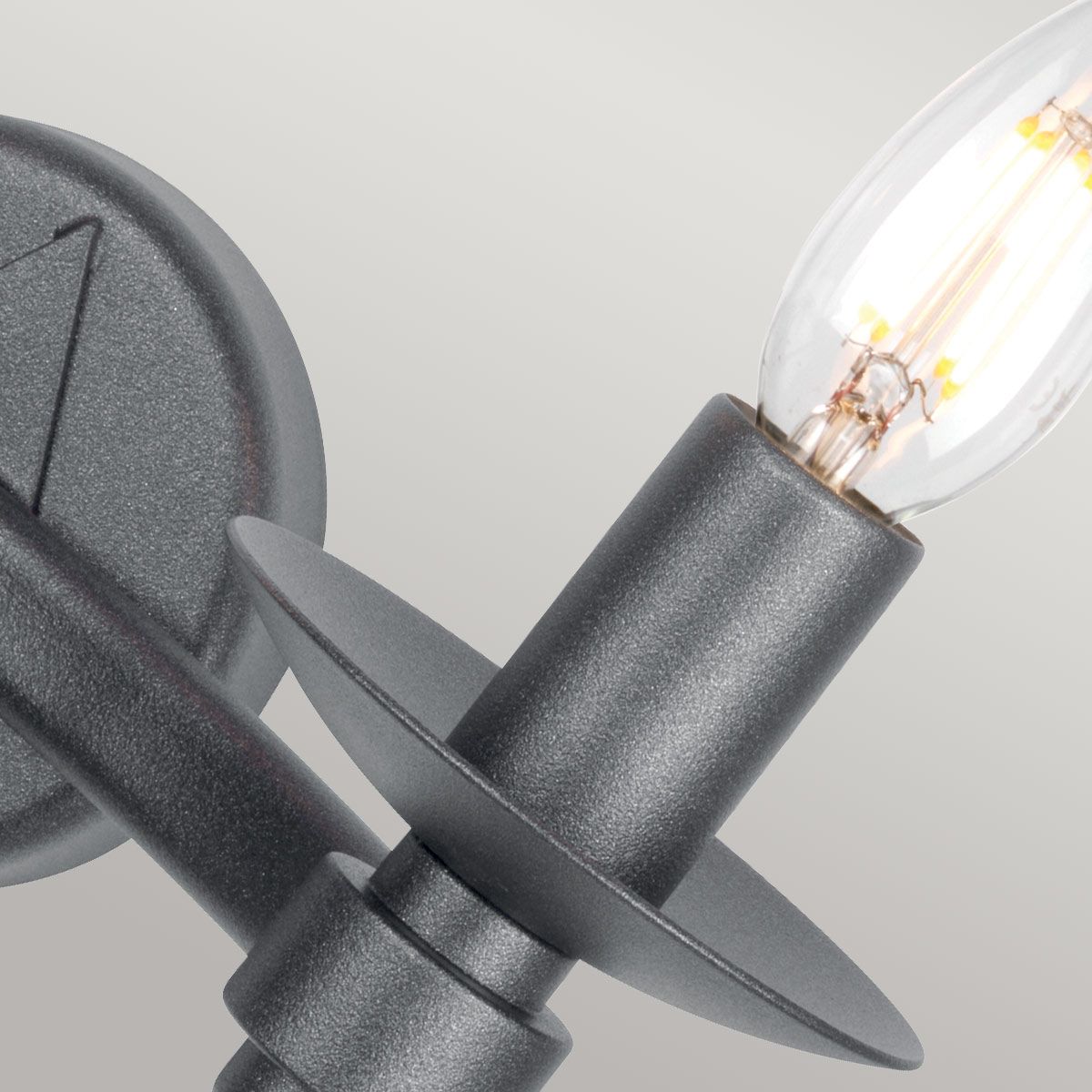 Warwick 2 - flammige Wandleuchte - Graphitschwarz - Elsteadlighting - WR2 - GRAPHITE