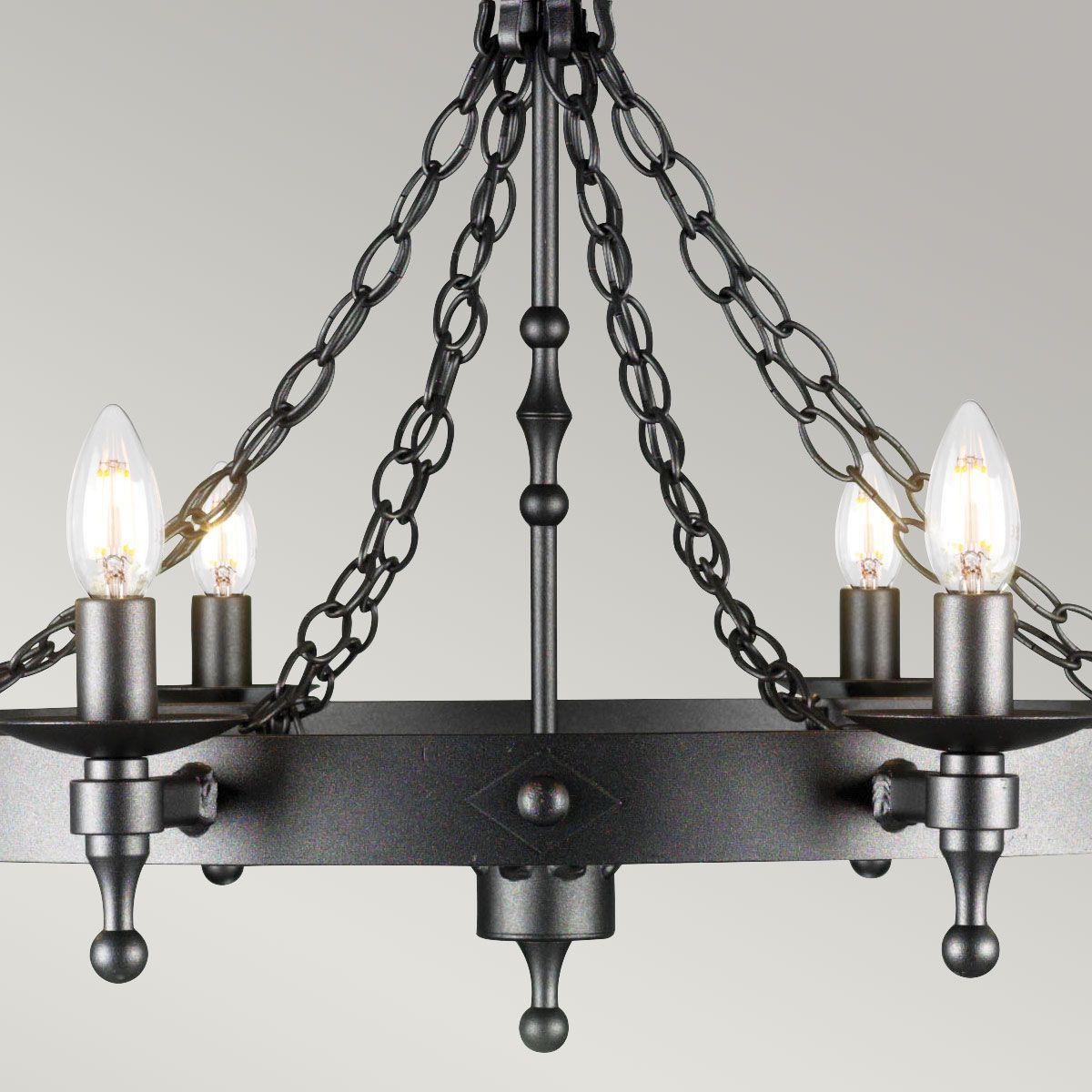 Warwick Kronleuchter mit 8 Lichtern, Graphitschwarz - Elsteadlighting - WR8 - GRAPHITE