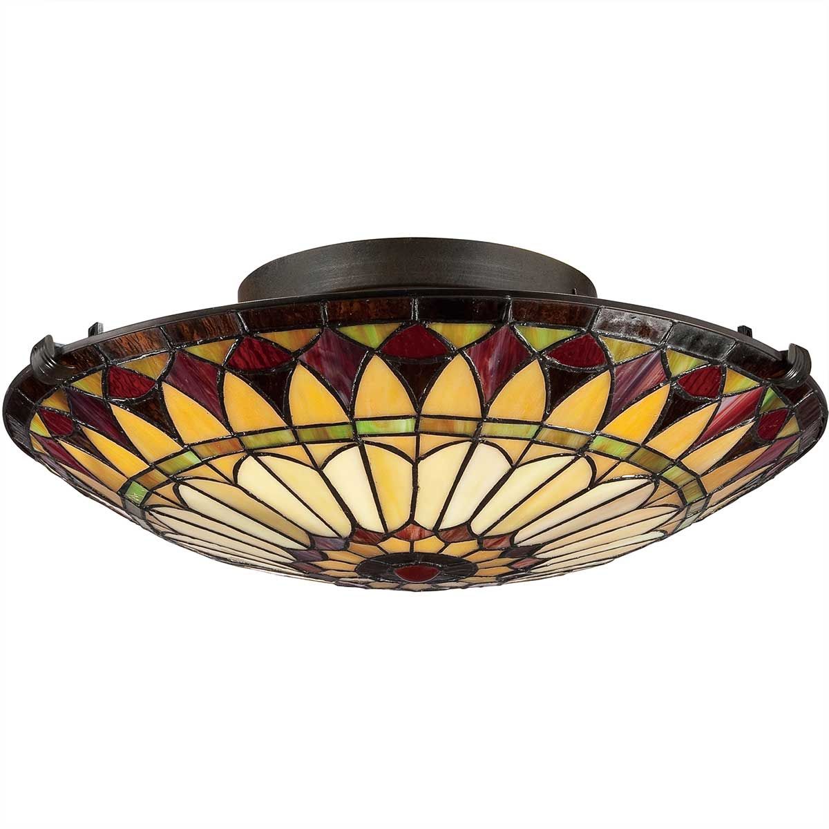 West End 2 - flammige, mittelgroße schwebende Deckenleuchte – Vintage Bronze - Elsteadlighting - QZ - WEST - END - F