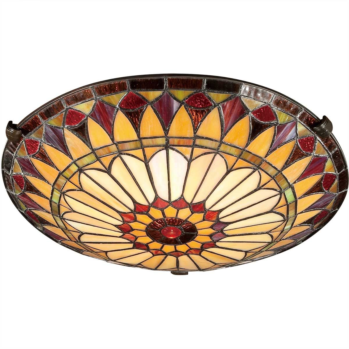 West End 2 - flammige, mittelgroße schwebende Deckenleuchte – Vintage Bronze - Elsteadlighting - QZ - WEST - END - F