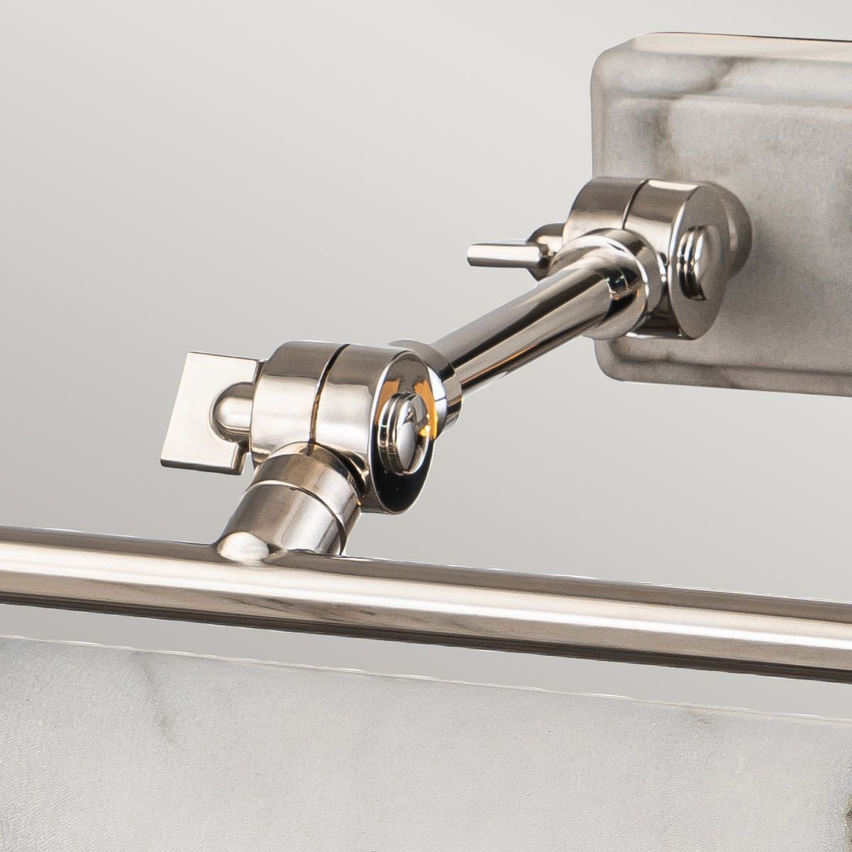 Winchfield 4lt Große Bilderleuchte - Poliertes Nickel & Weißer Marmoreffekt - Elsteadlighting - WINCHFIELD - PLL - PN - WM