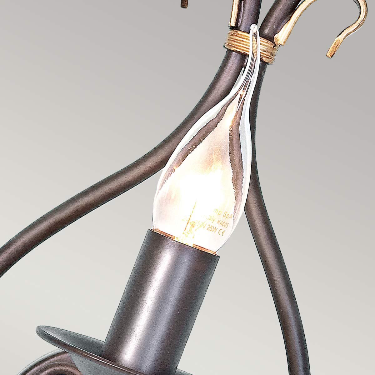 Windermere 1 - flammige Wandleuchte - Rost/Gold - Elsteadlighting - WM1