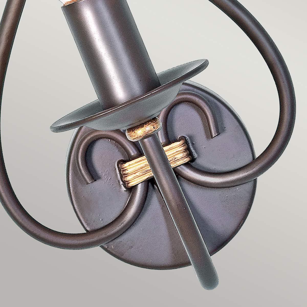 Windermere 1 - flammige Wandleuchte - Rost/Gold - Elsteadlighting - WM1