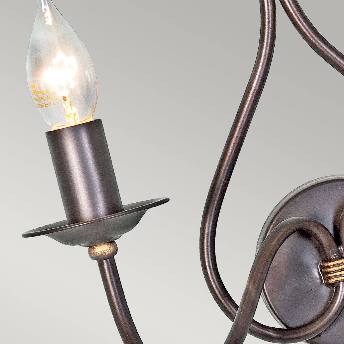 Windermere 2 - flammige Wandleuchte - Rost/Gold - Elsteadlighting - WM2