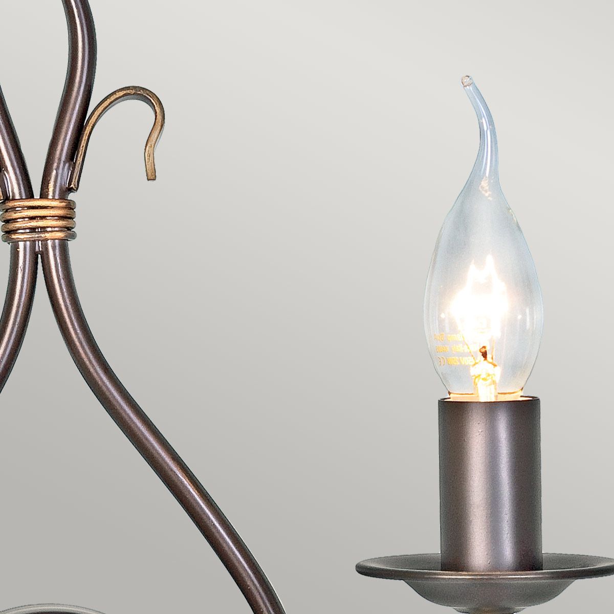 Windermere 2 - flammige Wandleuchte - Rost/Gold - Elsteadlighting - WM2
