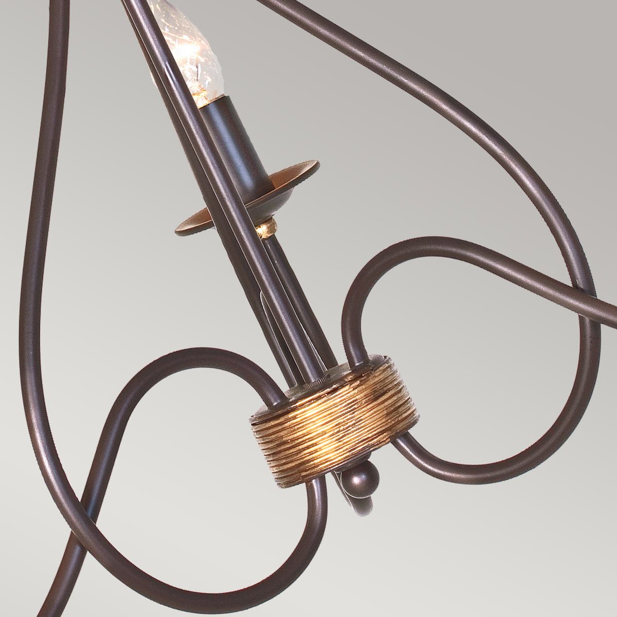 Windermere Kronleuchter mit 3 Lichtern, Rost/Gold - Elsteadlighting - WM3