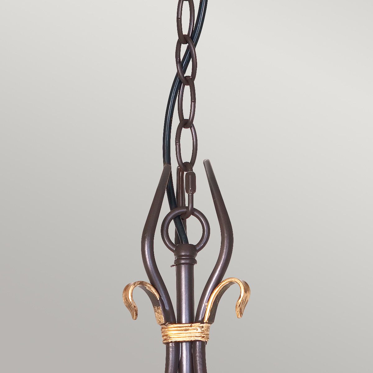 Windermere Kronleuchter mit 3 Lichtern, Rost/Gold - Elsteadlighting - WM3