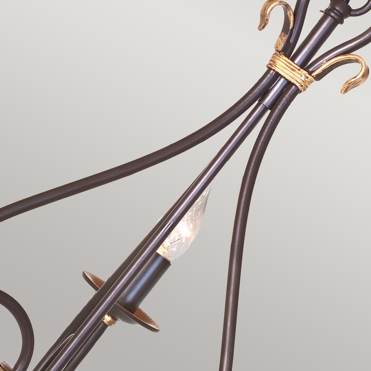 Windermere Kronleuchter mit 3 Lichtern, Rost/Gold - Elsteadlighting - WM3