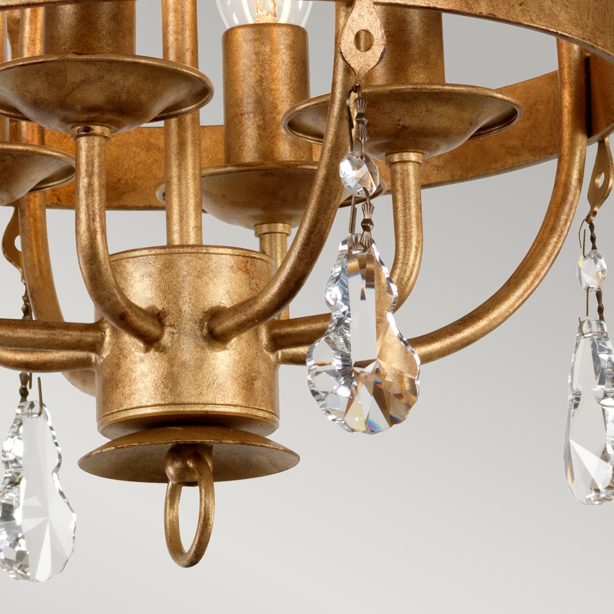 Windsor Pendelleuchte mit 4 Lichtern, Goldpatina - Elsteadlighting - WINDSOR4 - GOLD