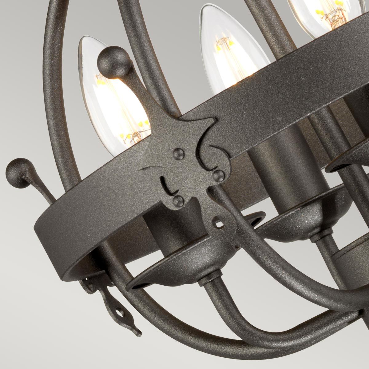 Windsor Pendelleuchte mit 4 Lichtern - Graphit - Elsteadlighting - WINDSOR4 - GR