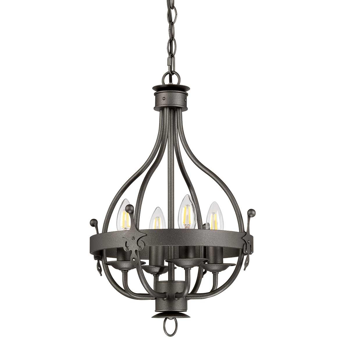 Windsor Pendelleuchte mit 4 Lichtern - Graphit - Elsteadlighting - WINDSOR4 - GR