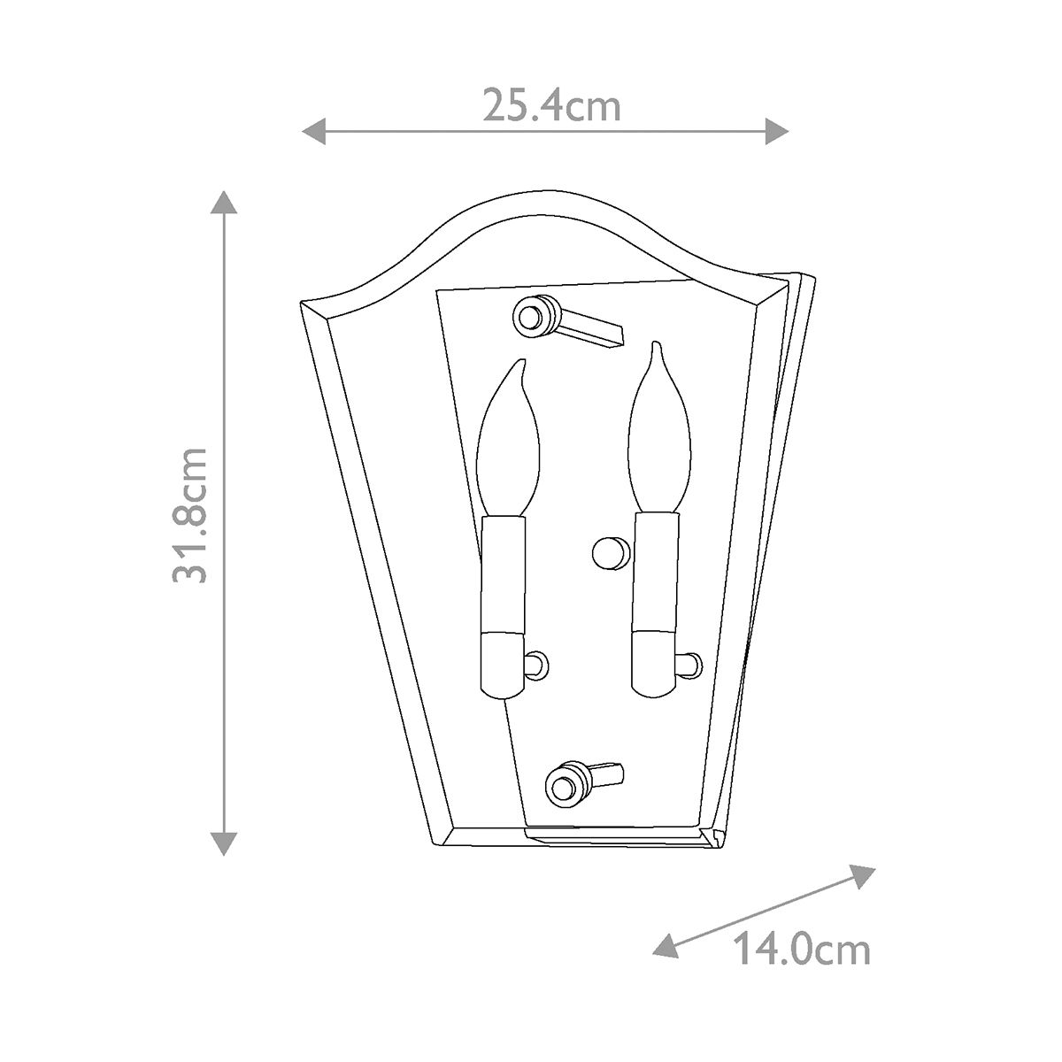 Wingate 2 - flammige Wandleuchte, poliertes Antik - Nickel - Elsteadlighting - HK - WINGATE2