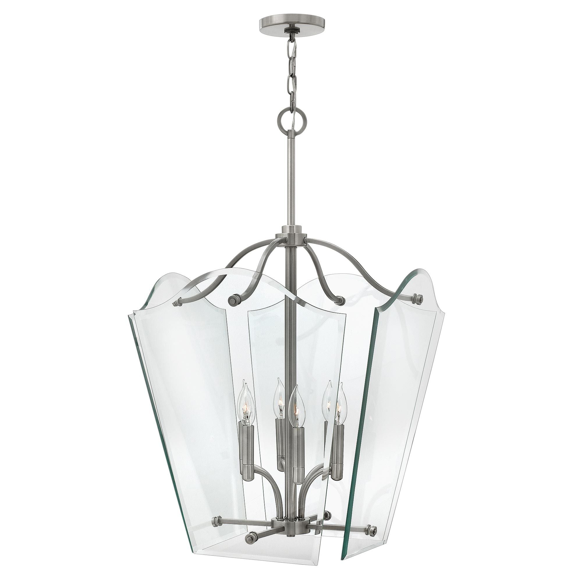 Wingate Pendelleuchte, 6 Lichter, groß, Antik - Nickel poliert - Elsteadlighting - HK - WINGATE - P - L