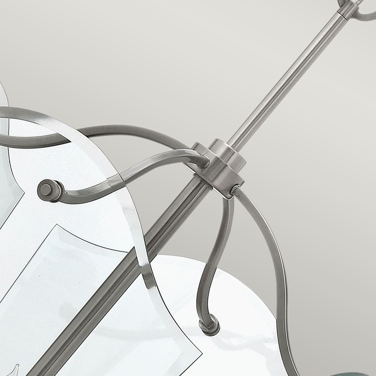 Wingate Pendelleuchte, 6 Lichter, groß, Antik - Nickel poliert - Elsteadlighting - HK - WINGATE - P - L