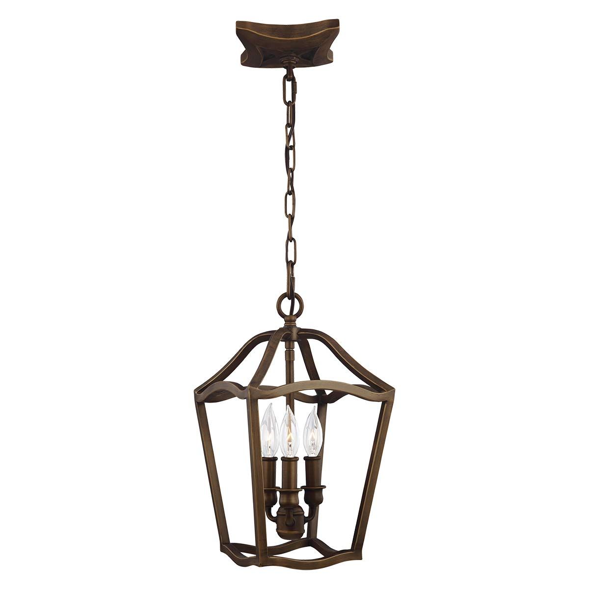 Yarmouth 3 - flammige Pendelleuchte - Gealtertes Messing lackiert - Elsteadlighting - FE - YARMOUTH - 3P