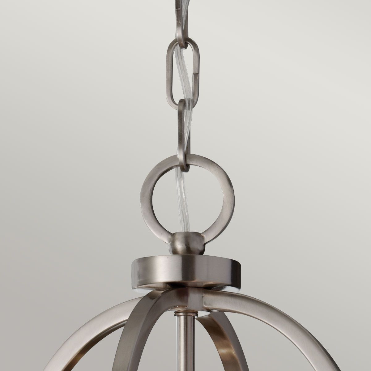 Zara Kronleuchter mit 4 Lichtern, gebürsteter Stahl - Elsteadlighting - FE - ZARA4