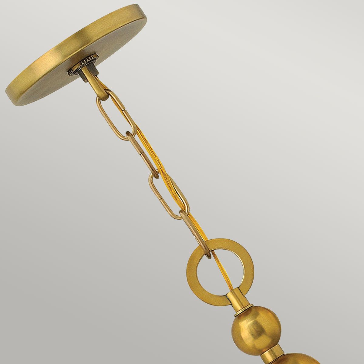 Zelda 5 - flammiger Kronleuchter - Vintage Messing - Elsteadlighting - HK - ZELDA5 - VS