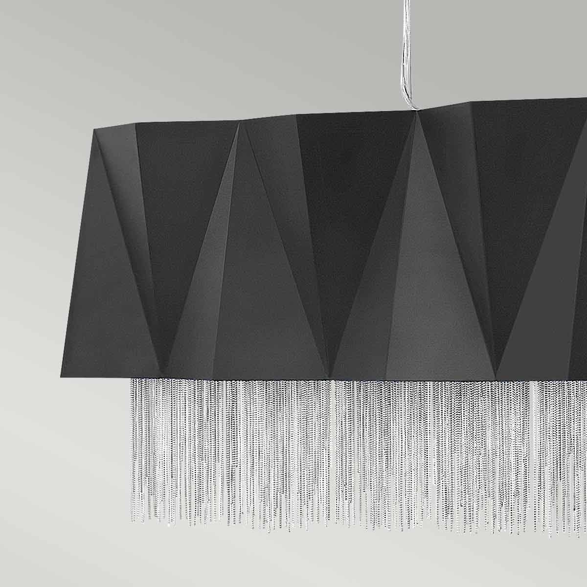 Zuma 6 - flammige Pendelleuchte - Satinschwarz/Silber - Elsteadlighting - HK - ZUMA - ISLE - SBS