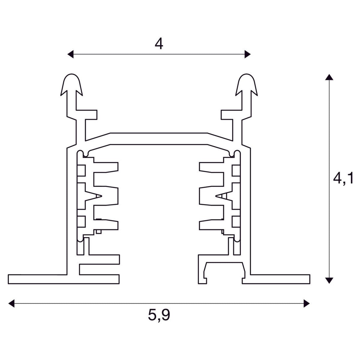 EUTRAC 3PHASEN - EINBAUSCHIENE - SLV - 1001531