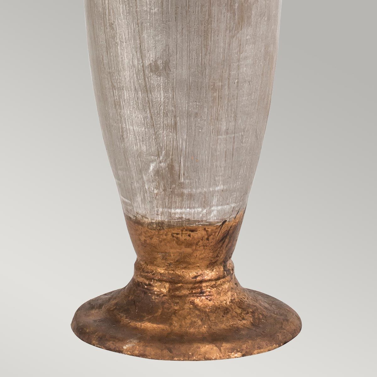 Tischlampe Bienville mit 1 Licht, Silber/Gold und Braun mit vergoldetem Goldschirm