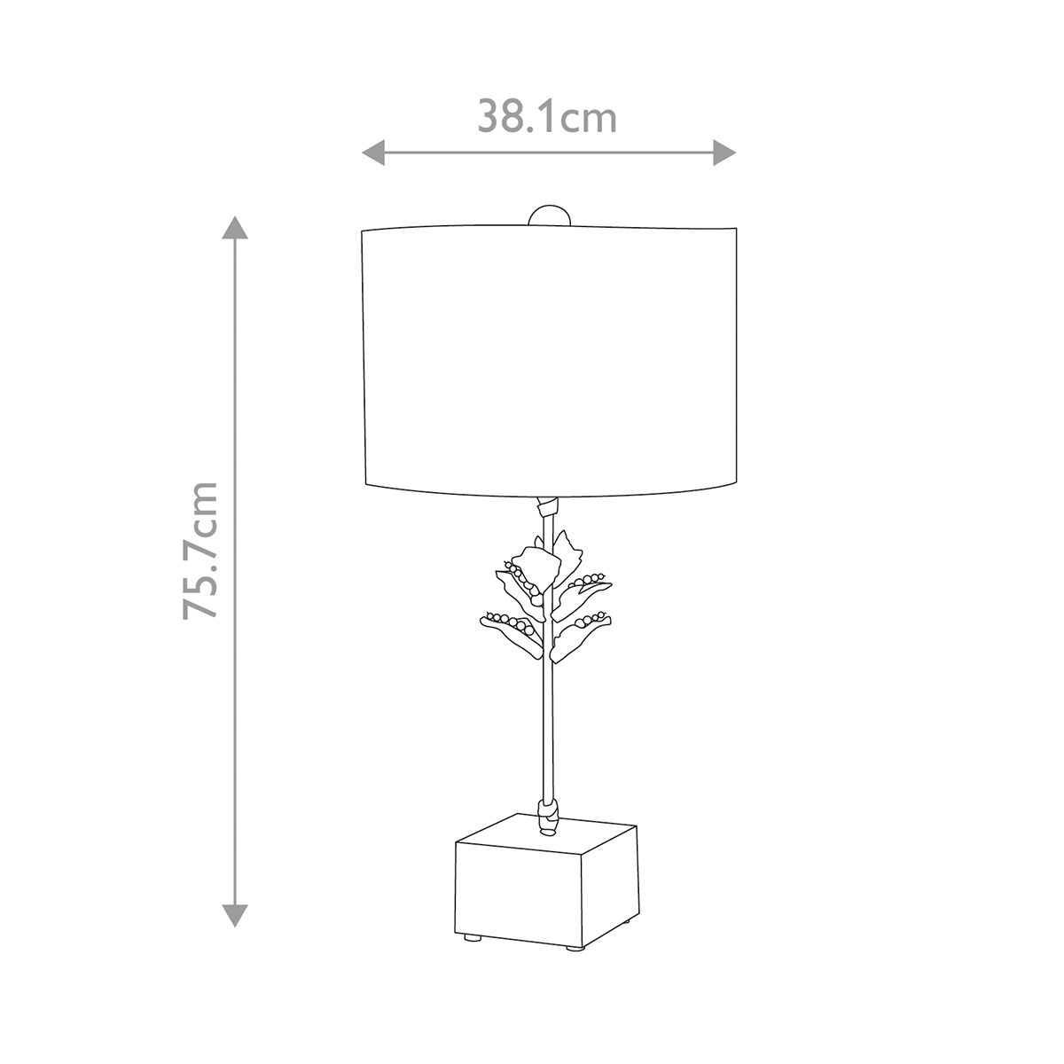 Tischlampe Camilia 1 l, Antikgold und Schwarz mit schwarzem Schirm